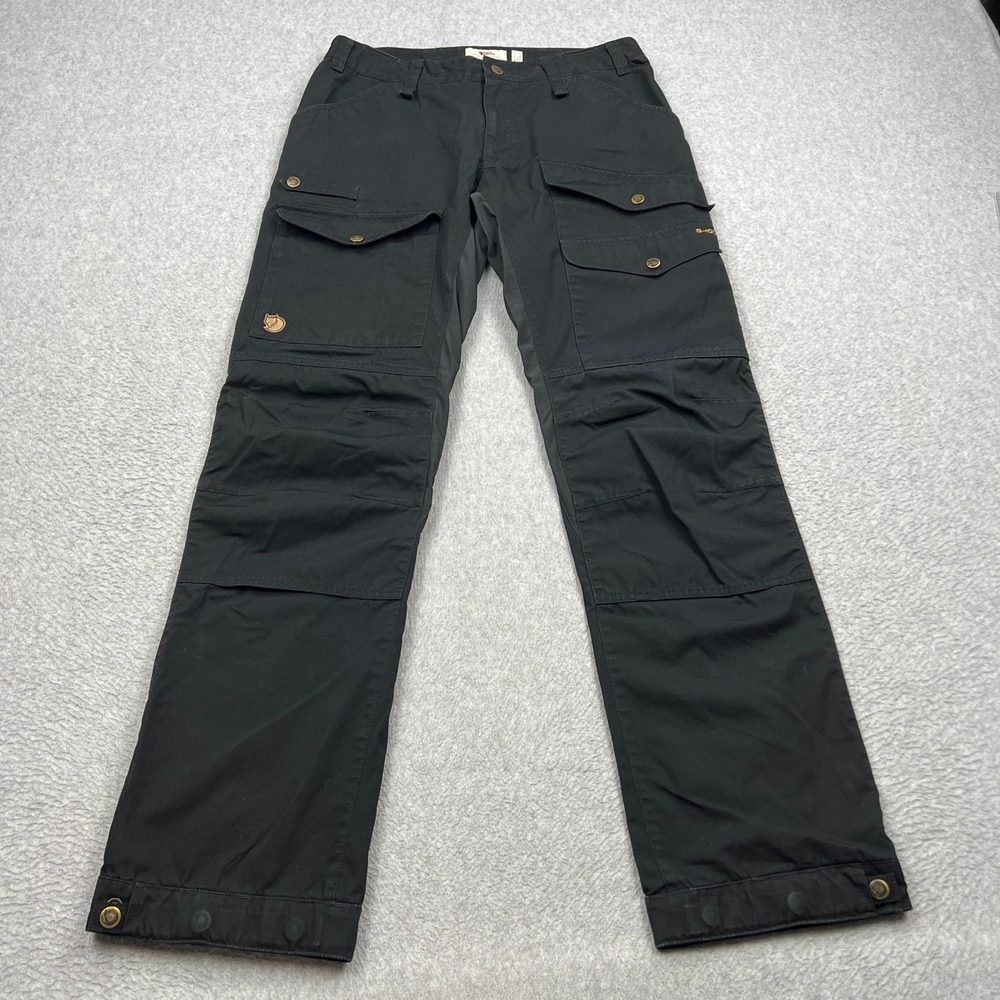 Fjallraven Vidda Pro Ventilated Trousers Mens 32 Black Cargo Hiking G-1000 87178